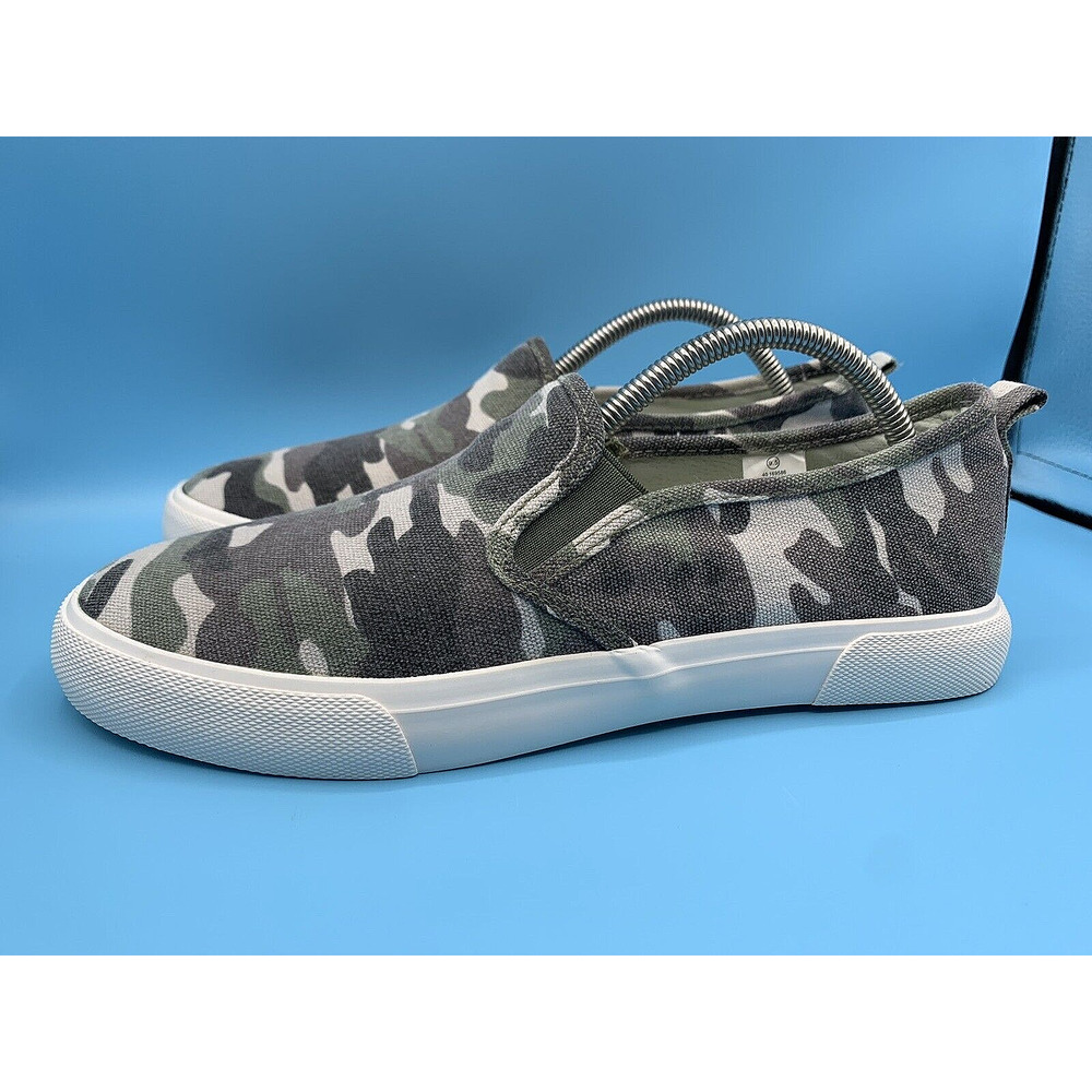 TOMMY BAHAMA Slip-on Casual Camo Canvas Green Gray Sneaker Shoes Women's Sz 9.5